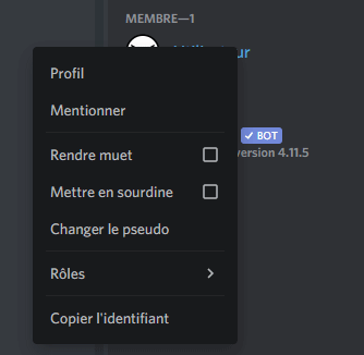 Exemple de récupération sur ordinateur de l'identifiant d'un membre