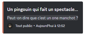 Aperçu de la commande /blague