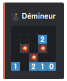 Aperçu du jeu "Démineur" en mode "Facile"
