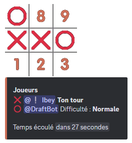 Aperçu du jeu "Morpion" en mode "Normale"