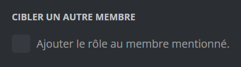 Cibler un autre membre