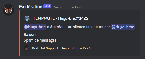 Exemple de log de modération