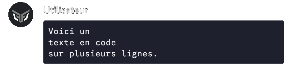 Aperçu d'un code en bloc
