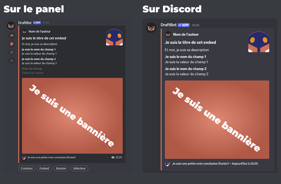 Comparez ici la différence entre l'édition et le rendu final