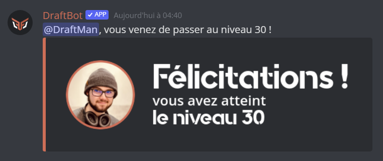 Annonce d'un nouveau niveau