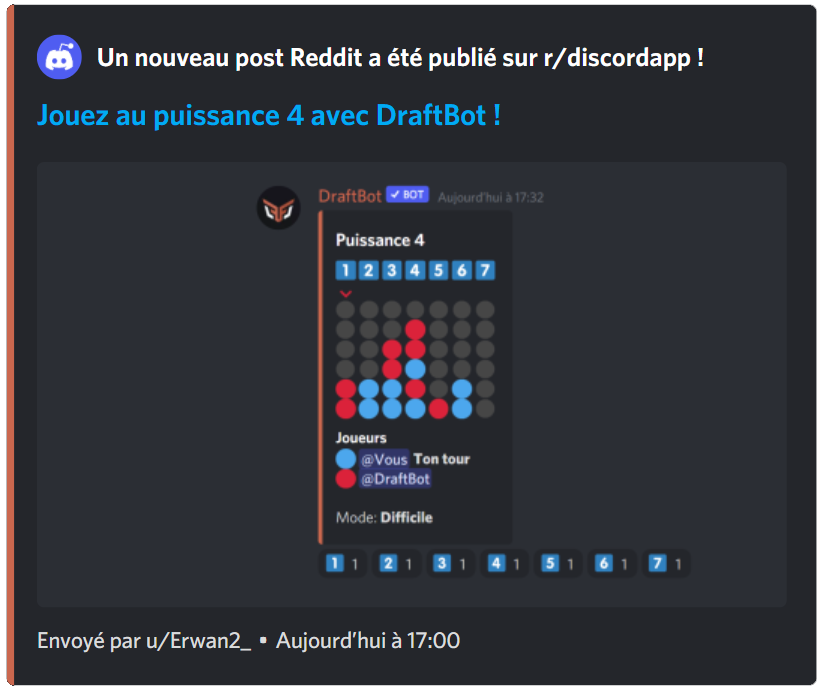 Notification sociale Reddit
