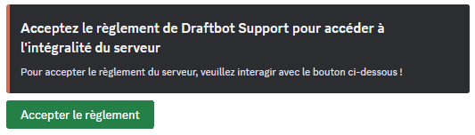 Résultat de la commande /reglement créer