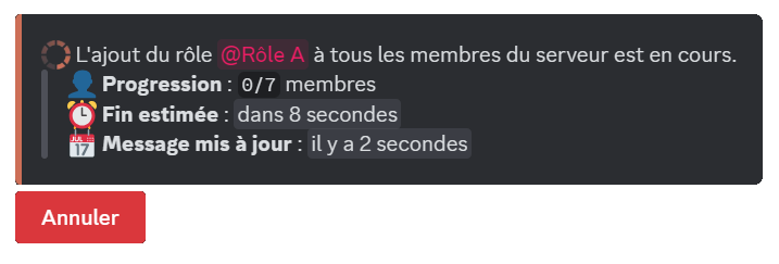 Suivi de la tâche