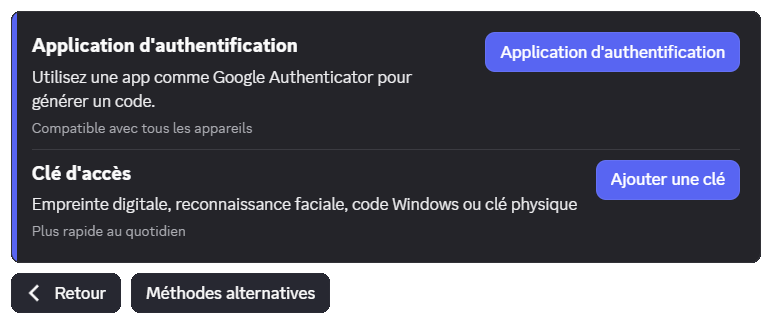 Aperçu du menu de configuration de /secure-roles