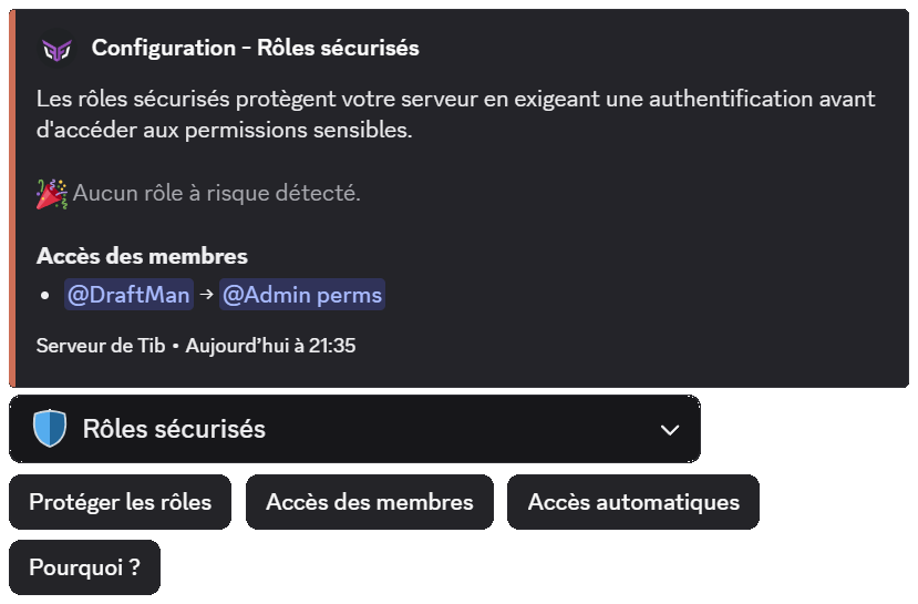 Aperçu d'un rôle à risque sécurisé