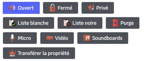 Illustration des boutons du configurateur