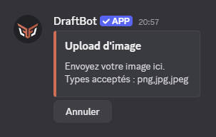Message privé envoyé par DraftBot