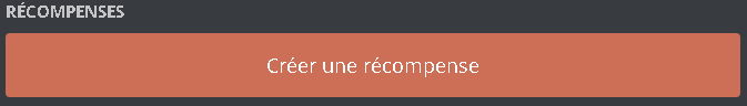 Création de récompense depuis le panel