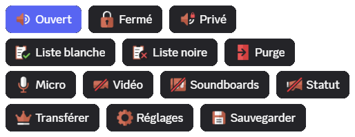 Illustration des boutons du configurateur