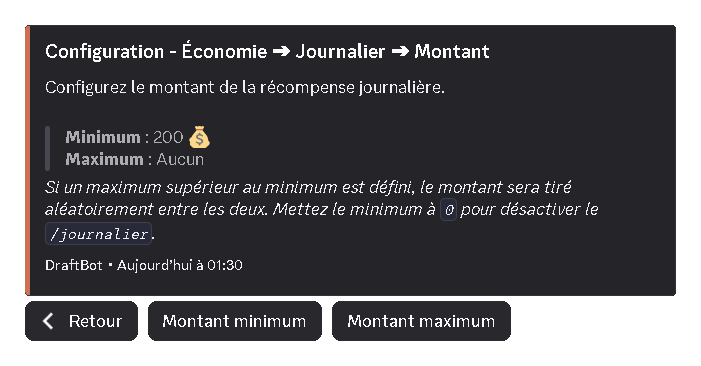 Configuration du système de montants