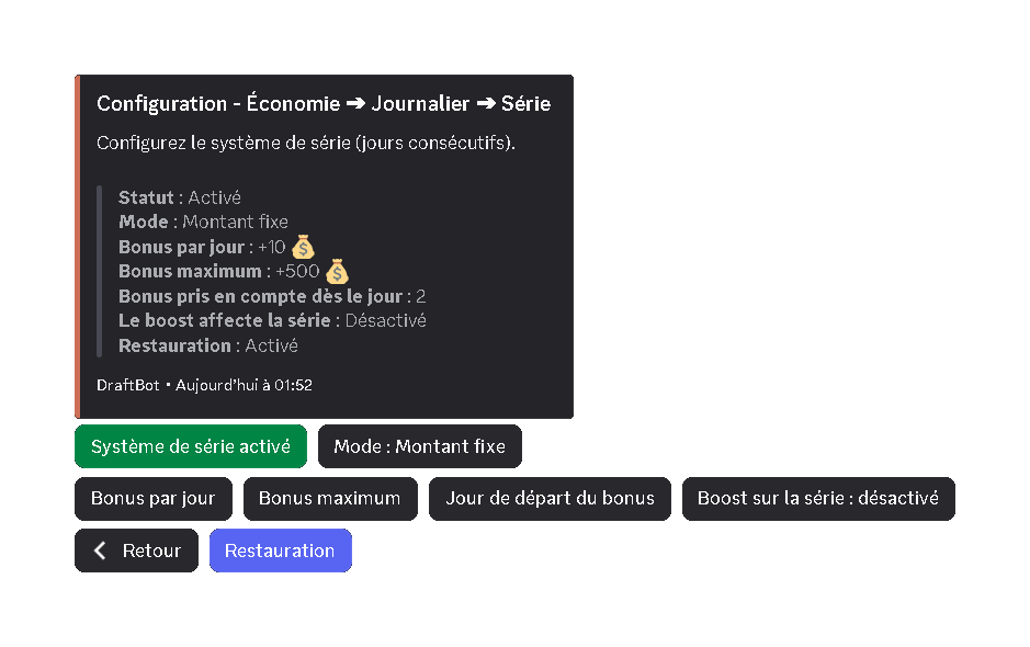Configuration du système de série
