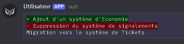 Aperçu du code